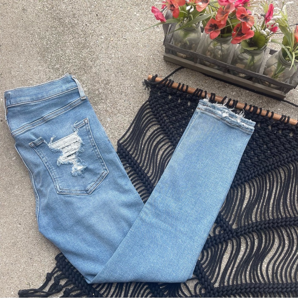 Agolde Distressed Cropped Jeans Size 27